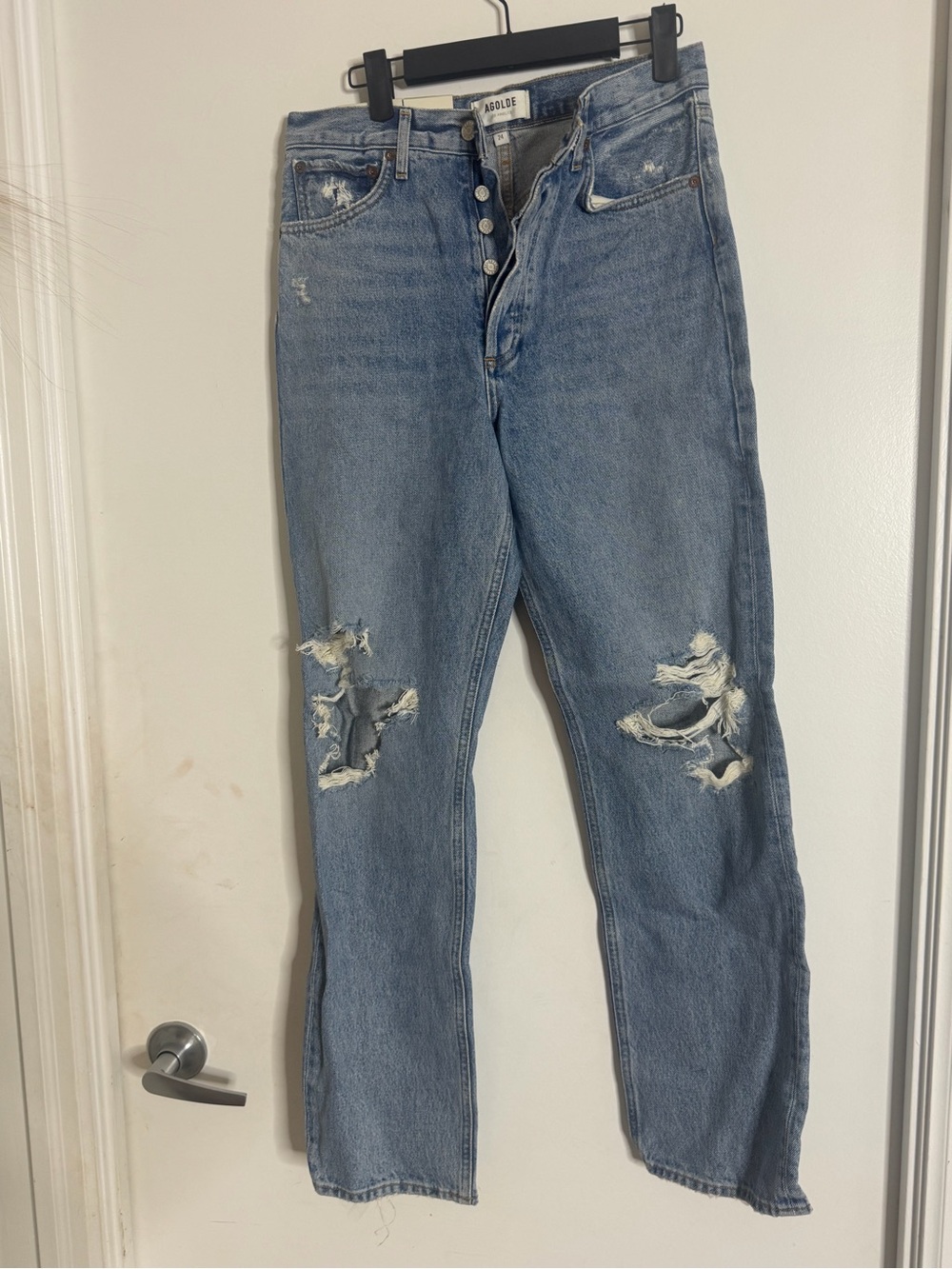 AGOLDE 90s mid-rise loose fit distressed straight-leg Jeans